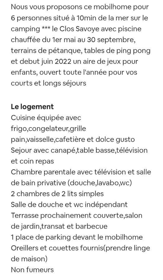 Mobilhome 6 personnes Biville-sur-Mer Extérieur photo